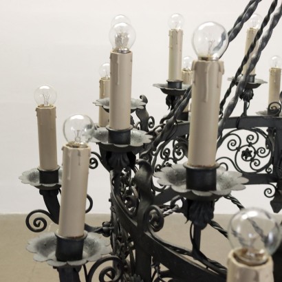 Lampadario in Ferro Battuto