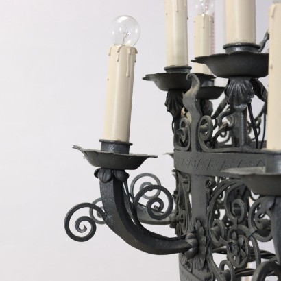 Lampadario in Ferro Battuto
