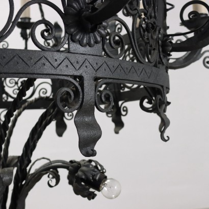 Lampadario in Ferro Battuto