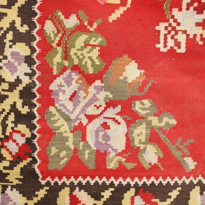 Tapis Kilim Coton Noeud Fin Turquie Années 1960