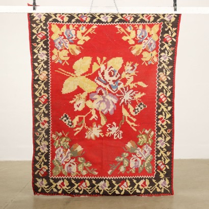 Tapis Kilim Coton Noeud Fin Turquie Années 1960