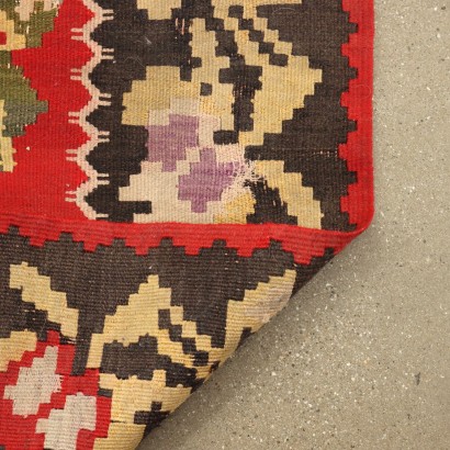 Tapis Kilim Coton Noeud Fin Turquie Années 1960