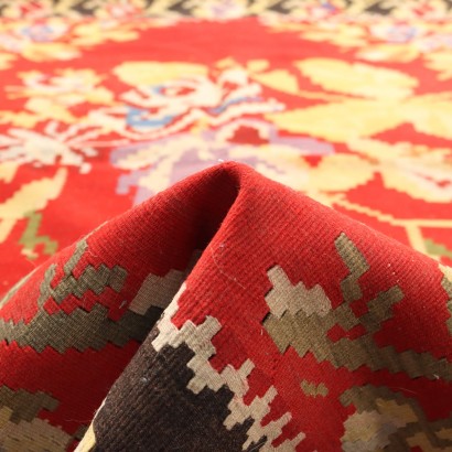 Tapis Kilim Coton Noeud Fin Turquie Années 1960