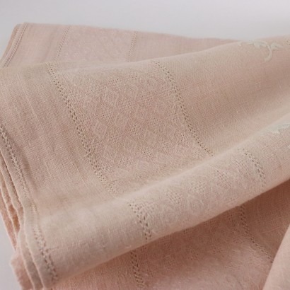 antiquariato, tovaglia, antiquariato tovaglie, tovaglia antica, tovaglia antica italiana, tovaglia di antiquariato, tovaglia neoclassico, tovaglia del 800,Tovaglia in Lino Rosa Antico