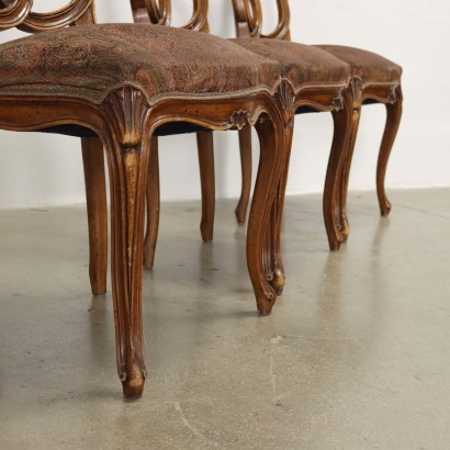 antiguo, silla, sillas antiguas, silla antigua, silla italiana antigua, silla antigua, silla neoclásica, silla del siglo XIX, Grupo de sillas en estilo barroco V