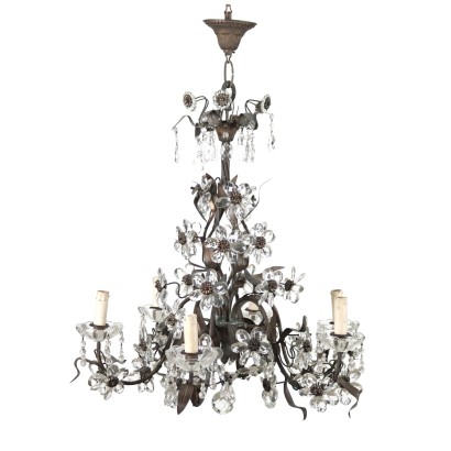 Chandelier Bronze Italy XX Century