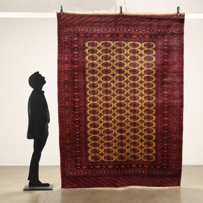 Tapis Boukhara Laine Noued Fin Pakistan XX Siècle