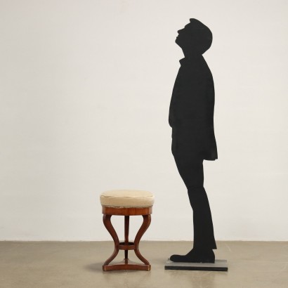 Tabouret Louis Philippe Merisier Italie XIX Siècle