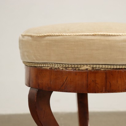 Tabouret Louis Philippe Merisier Italie XIX Siècle