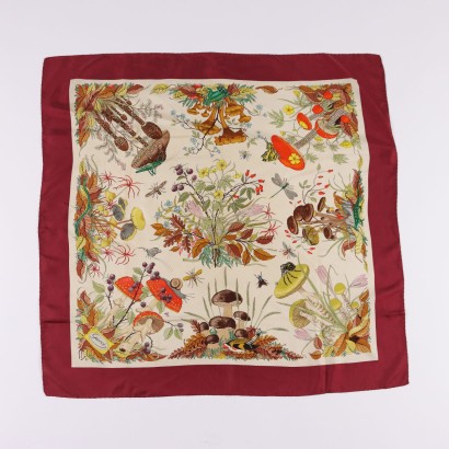 Gucci Vintage Scarf Silk Italy 1970s