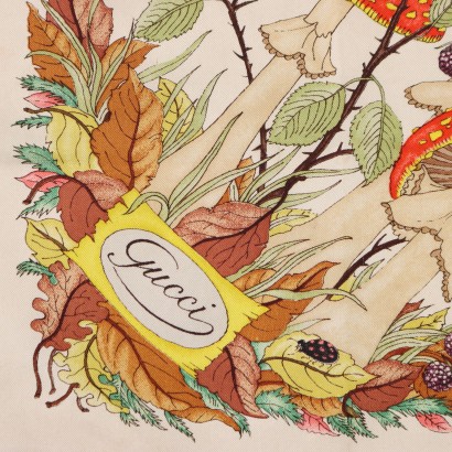 Gucci Vintage Scarf Silk Italy 1970s