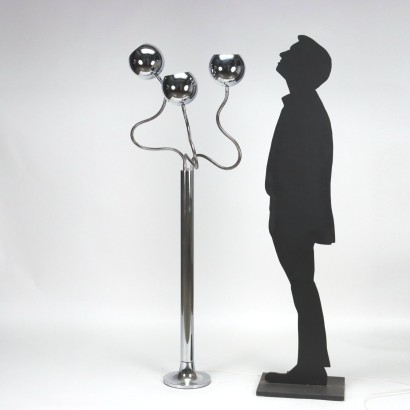 modernariato, modernariato di design, lampada da terra, lampada da terra modernariato, lampada da terra di modernariato, lampada da terra italiana, lampada da terra vintage, lampada da terra anni '60, lampada da terra design anni 60,Lampada Reggiani Anni 60-70