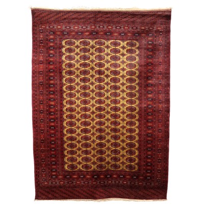 Tapis Boukhara Laine Noued Fin Pakistan XX Siècle