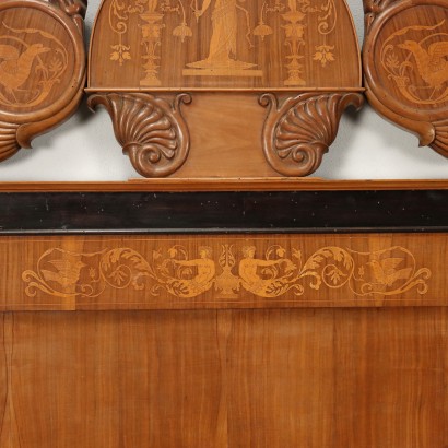 Lit Double Charles X Noyer Italie XIX Siècle