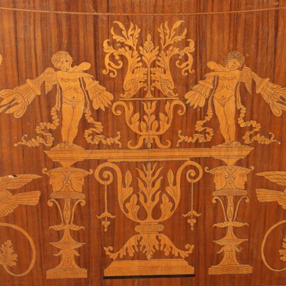 Lit Double Charles X Noyer Italie XIX Siècle