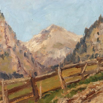 C. Aimetti Huile sur Contreplaqué Italie XX Siècle