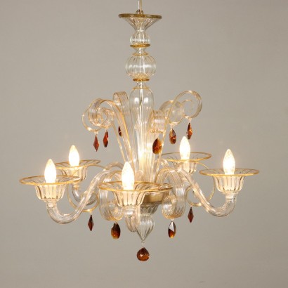 antiquariato, lampadario, antiquariato lampadari, lampadario antico, lampadario antico italiano, lampadario di antiquariato, lampadario neoclassico, lampadario del 800,Lampadario Pastorale in Vetro di Murano