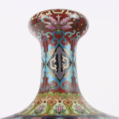 antiquariato, vaso, antiquariato vaso, vaso antico, vaso antico italiano, vaso di antiquariato, vaso neoclassico, vaso del 800,Vaso Cloisonné