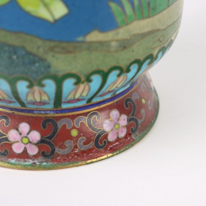 antiquariato, vaso, antiquariato vaso, vaso antico, vaso antico italiano, vaso di antiquariato, vaso neoclassico, vaso del 800,Vaso Cloisonné