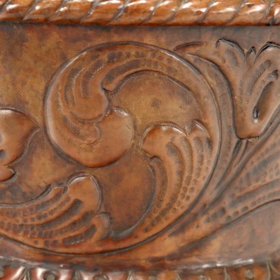 antiquariato, vaso, antiquariato vaso, vaso antico, vaso antico italiano, vaso di antiquariato, vaso neoclassico, vaso del 800,Due Vasi in Rame Sbalzato
