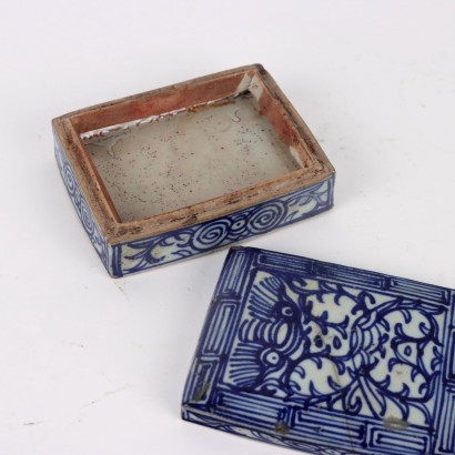 antiquariato, ceramica, antiquariato ceramica, ceramica antica, ceramica antica italiana, ceramica di antiquariato, ceramica neoclassico, ceramica del 800,Scatola da Scrittura in Porcellana