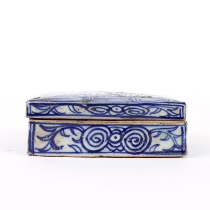 antiquariato, ceramica, antiquariato ceramica, ceramica antica, ceramica antica italiana, ceramica di antiquariato, ceramica neoclassico, ceramica del 800,Scatola da Scrittura in Porcellana