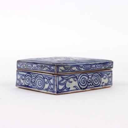 antiquariato, ceramica, antiquariato ceramica, ceramica antica, ceramica antica italiana, ceramica di antiquariato, ceramica neoclassico, ceramica del 800,Scatola da Scrittura in Porcellana