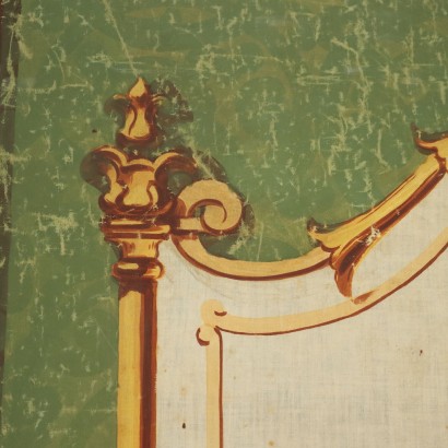 arte, arte italiana, pittura ottocento italiana,Grande Dipinto su Seta