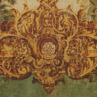 arte, arte italiana, pittura ottocento italiana,Grande Dipinto su Seta
