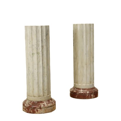 Coppia di Colonne Reggivaso