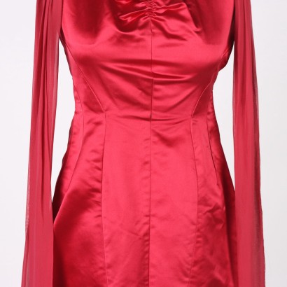 moda vintage, tubino vintage, abito da sera, moda milano, abbigliamento vintage,Abito Vintage Rosso Ciliegia