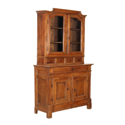 antiquariato, vetrina, antiquariato vetrina, vetrina antica, vetrina antica italiana, vetrina di antiquariato, vetrina neoclassica, vetrina del 800,Credenza a Doppio Corpo Impero