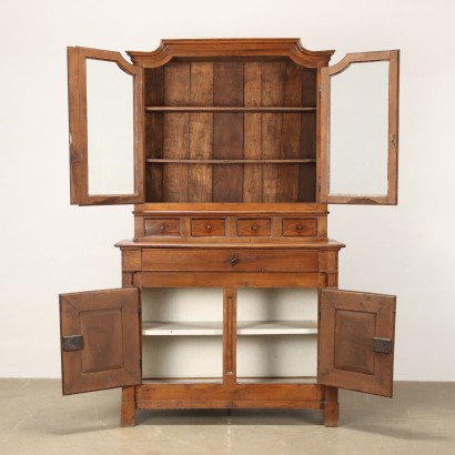 antiquariato, vetrina, antiquariato vetrina, vetrina antica, vetrina antica italiana, vetrina di antiquariato, vetrina neoclassica, vetrina del 800,Credenza a Doppio Corpo Impero