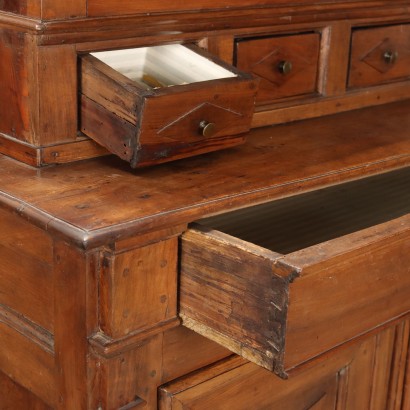 antiquariato, vetrina, antiquariato vetrina, vetrina antica, vetrina antica italiana, vetrina di antiquariato, vetrina neoclassica, vetrina del 800,Credenza a Doppio Corpo Impero