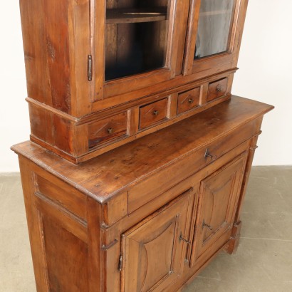 antiquariato, vetrina, antiquariato vetrina, vetrina antica, vetrina antica italiana, vetrina di antiquariato, vetrina neoclassica, vetrina del 800,Credenza a Doppio Corpo Impero