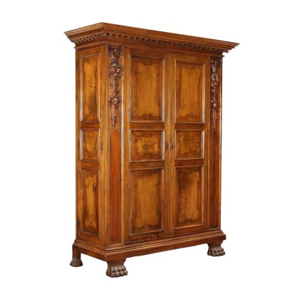 Neo-Baroque Style Wardrobe Walnut Italy XIX-XX Century