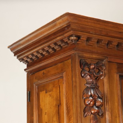 Neo-Baroque Style Wardrobe Walnut Italy XIX-XX Century