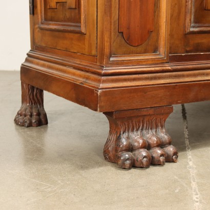 Neo-Baroque Style Wardrobe Walnut Italy XIX-XX Century