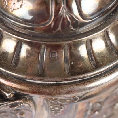 antiquariato, oggettistica, antiquariato oggettistica, oggettistica antica, oggettistica antica italiana, oggettistica di antiquariato, oggettistica neoclassico, oggettistica del 800,Caraffa in Vetro Molato e Argento