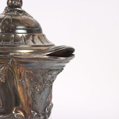 antiquariato, oggettistica, antiquariato oggettistica, oggettistica antica, oggettistica antica italiana, oggettistica di antiquariato, oggettistica neoclassico, oggettistica del 800,Caraffa in Vetro Molato e Argento