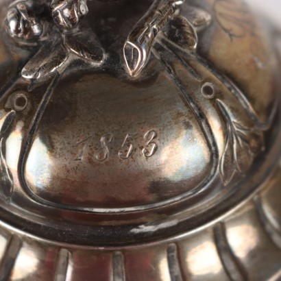antiquariato, oggettistica, antiquariato oggettistica, oggettistica antica, oggettistica antica italiana, oggettistica di antiquariato, oggettistica neoclassico, oggettistica del 800,Caraffa in Vetro Molato e Argento