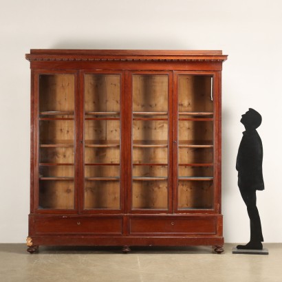 Bücherschrank Mahagoni Italien XIX Jhd
