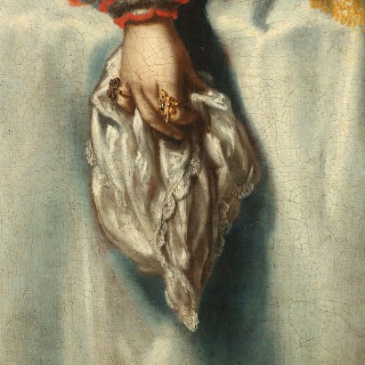 retrato, de, un, niña joven