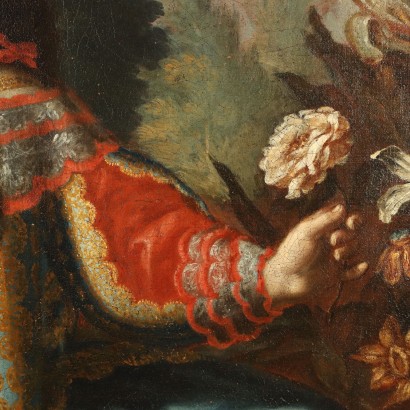 retrato, de, un, niña joven