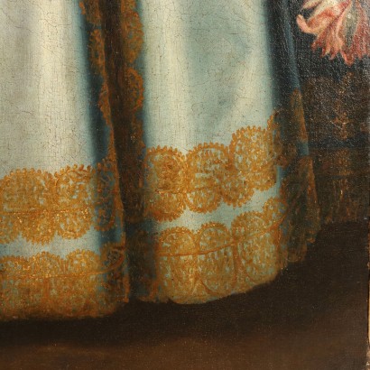 retrato, de, un, niña joven