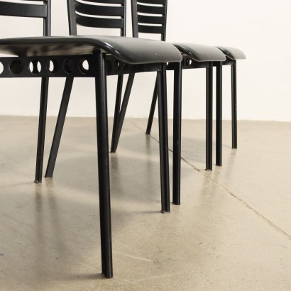 Group of 4 Chairs Sorgente del Mobile Lola Polyurethane Italy 1980s