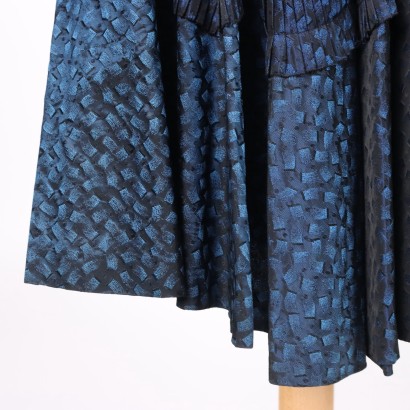 moda vintage, vintage alta sartoria, vintage sartoriale, abbigliamento vintage, gonna a ruota, gonna anni '60, anni '60, anni '70,Gonna Vintage Jacquard a Ruota