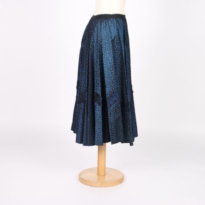 moda vintage, vintage alta sartoria, vintage sartoriale, abbigliamento vintage, gonna a ruota, gonna anni '60, anni '60, anni '70,Gonna Vintage Jacquard a Ruota