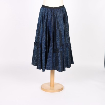 moda vintage, vintage alta sartoria, vintage sartoriale, abbigliamento vintage, gonna a ruota, gonna anni '60, anni '60, anni '70,Gonna Vintage Jacquard a Ruota
