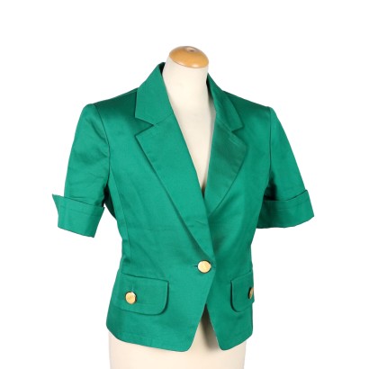 #vintage #abbigliamentovintage #abitivintage #vintagemilano #modavintage ,Giacca Vintage Yves Saint Laurent Verde%